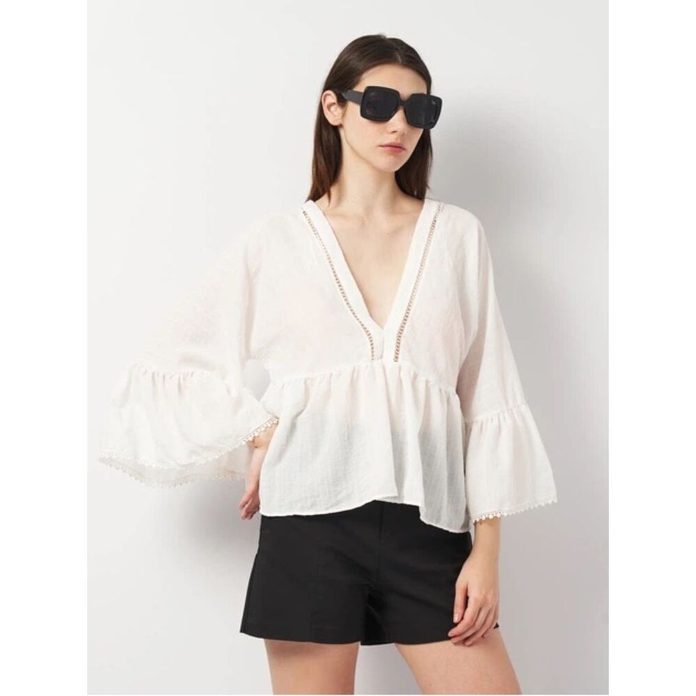 ZARA LACE INSERT TOP - Picture 5 of 5